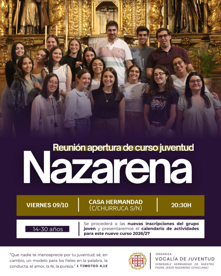 𝐑𝐄𝐔𝐍𝐈𝐎́𝐍 𝐃𝐄 𝐀𝐏𝐄𝐑𝐓𝐔𝐑𝐀 𝐃𝐄𝐋 𝐂𝐔𝐑𝐒𝐎 𝐉𝐔𝐕𝐄𝐍𝐓𝐔𝐃 𝐍𝐀𝐙𝐀𝐑𝐄𝐍𝐀 𝟐𝟎𝟐𝟔/𝟐𝟎𝟐𝟕